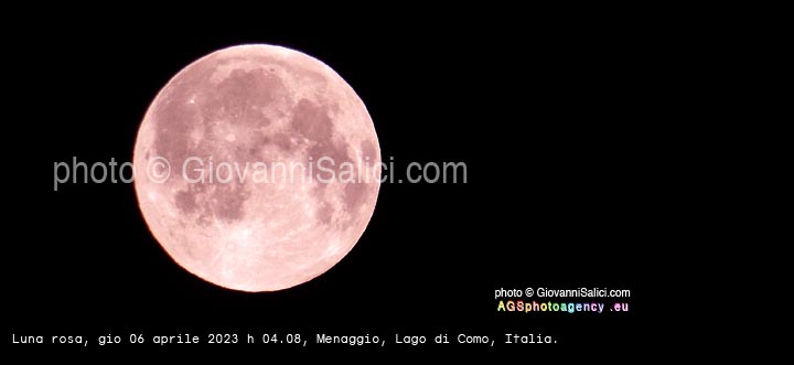 La Luna rosa del 06 aprile 2023